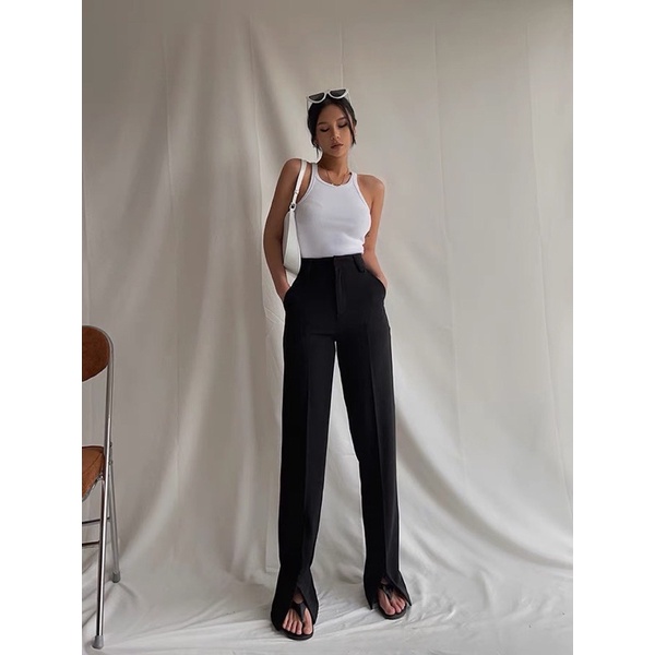 Quần Loe Lưng Tây XẺ chất VINTEX phong cách Hàn | BigBuy360 - bigbuy360.vn