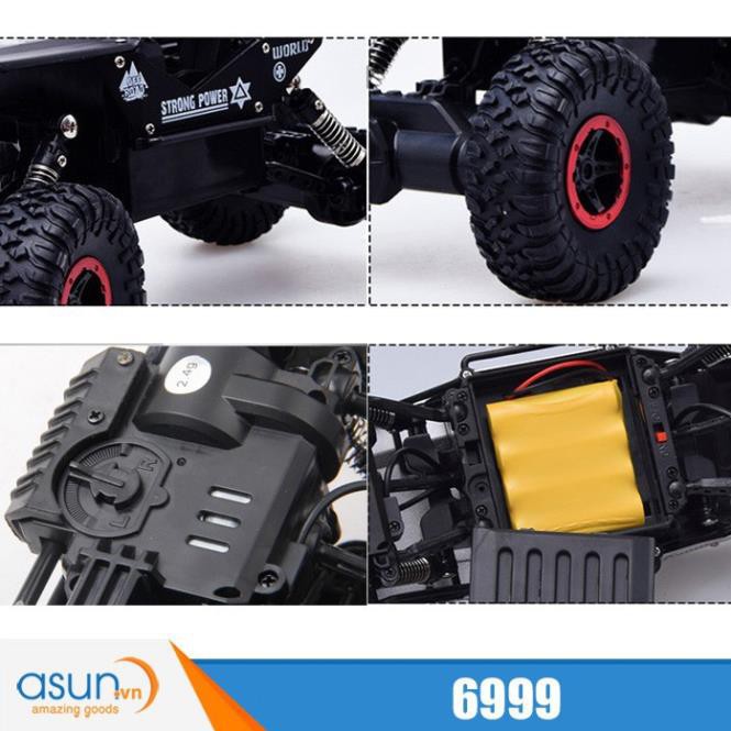 Xe Điều Khiển Địa Hình Rock Crawler 6999 4WD Rally Car Vỏ Nhôm