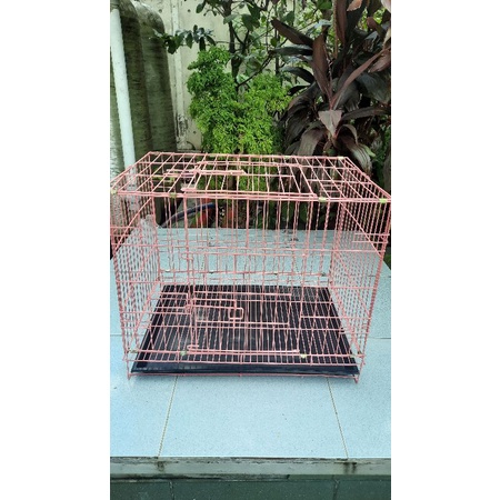 Chuồng chó mèo sắt tĩnh điện chống gỉ size M 40x60x50 loại dày dặn