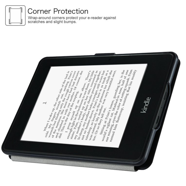 Bao da máy đọc sách pu từ tính thích hợp cho Kindle Paperwhite 3 1 2
