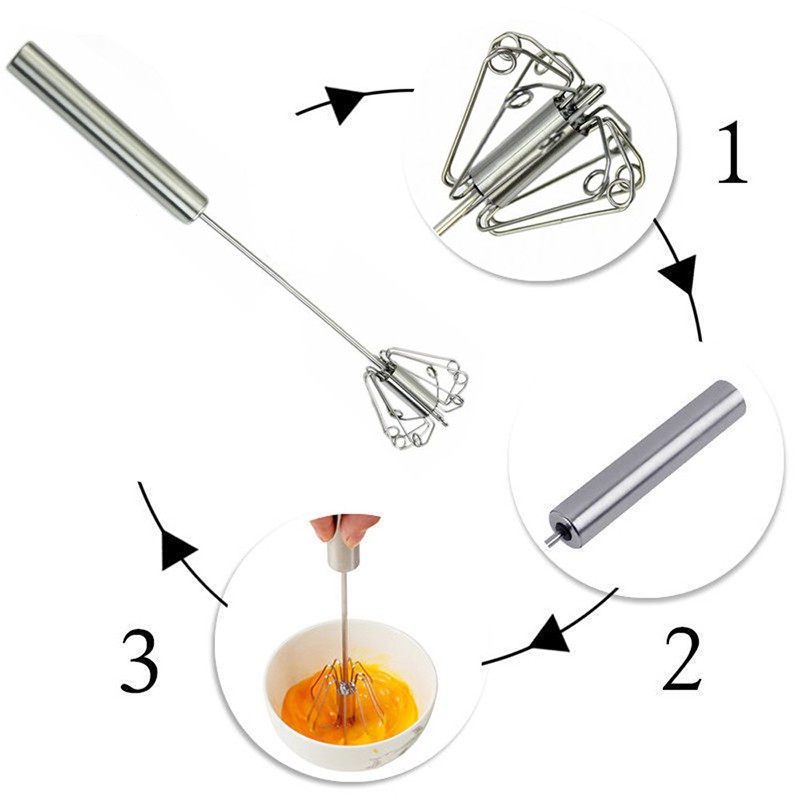 Dụng Cụ Đánh Trứng Bán Tự Động Bằng Thép Không Gỉ