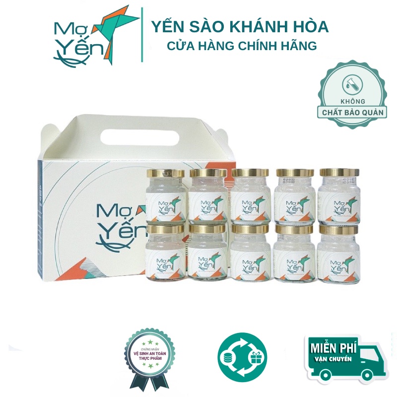 Combo Mợ Yến - Chưng Đường Phèn - Hàm lượng 12gr Yến Tươi Nguyên Chất Chưng Sẵn Hũ 70ml