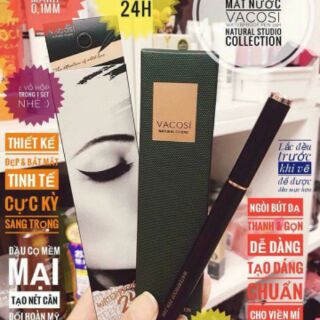 Bút Dạ Kẻ Mắt Vacosi Waterproof Eyeliner Pen 24H 0.05mm