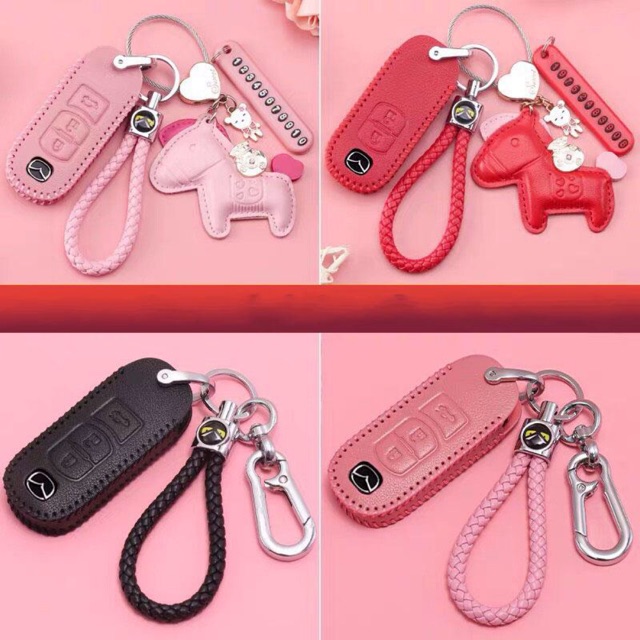 leather Mazda 3, CX5, CX8 car key cover ready stock