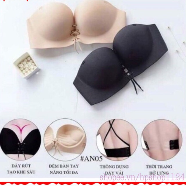 Áo ngực mặc đầm hở lưng - Áo lót nữ bàn tay nâng ngực dây rút tạo khe siêu quyến rũ 683