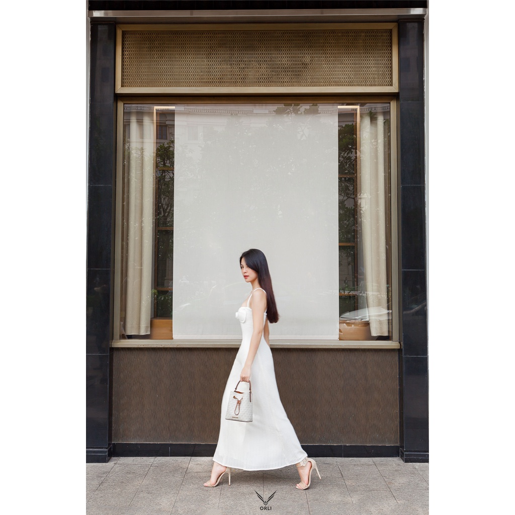 Đầm trắng chi tiết nơ, Amber Dress - Orli Label