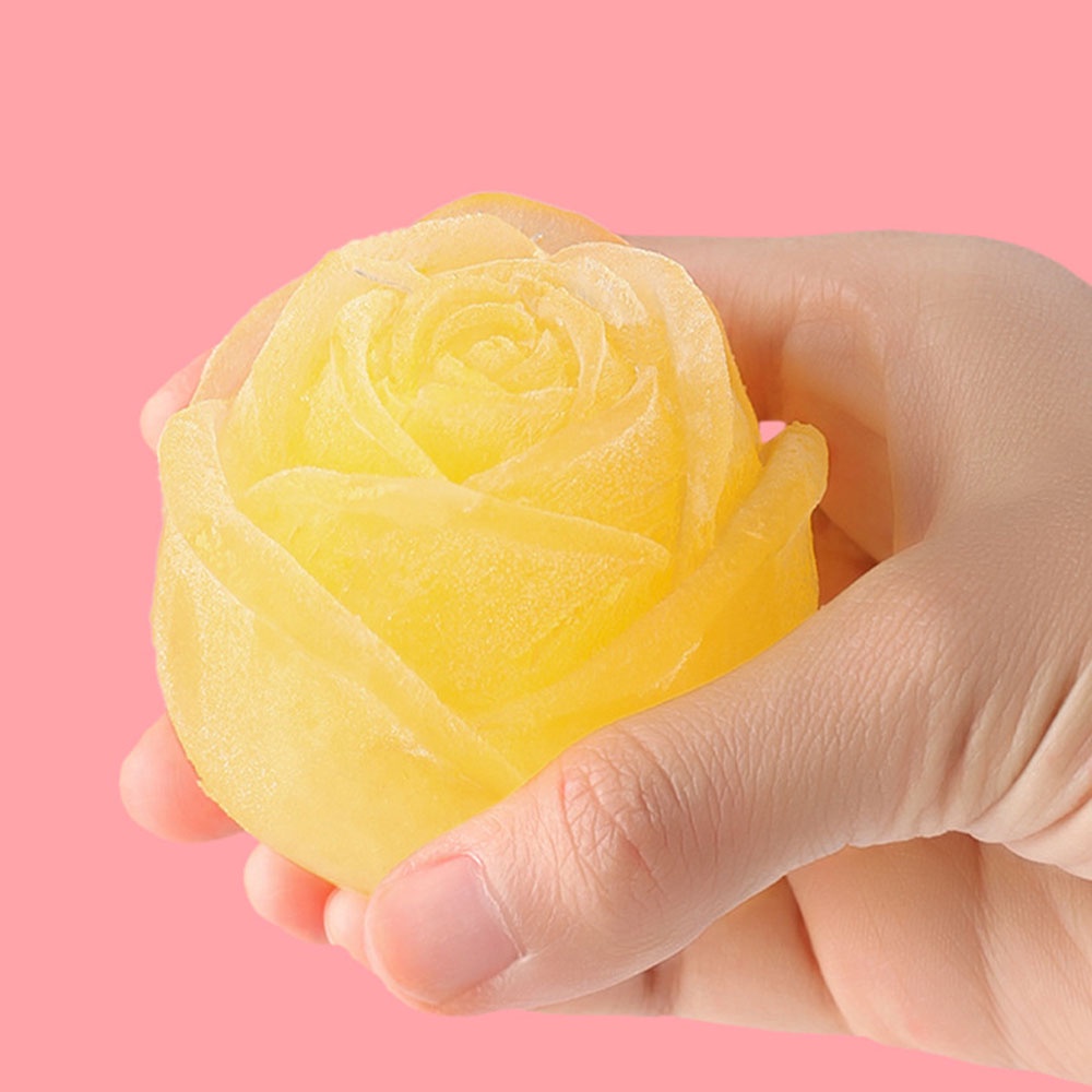 Khay đá hoa hồng silicon có nắp