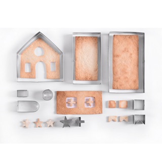 Bộ cutter 3D nhà gừng noel