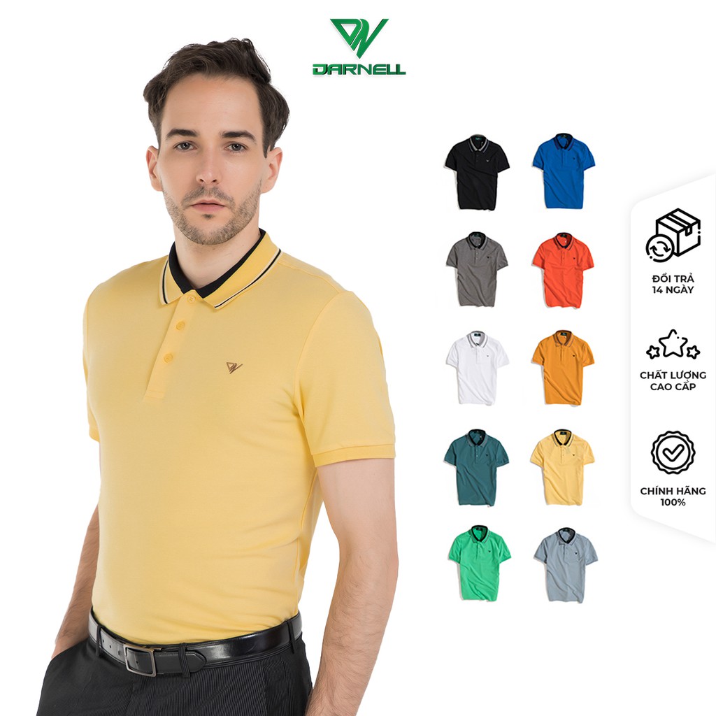 Áo Thun Nam DARNELL, Áo Polo Chính Hãng Cao Cấp, Áo Ngắn Tay Có Cổ, Áo Nam Công Sở Chất Cotton Mềm Mịn Bền Đẹp DN02-10