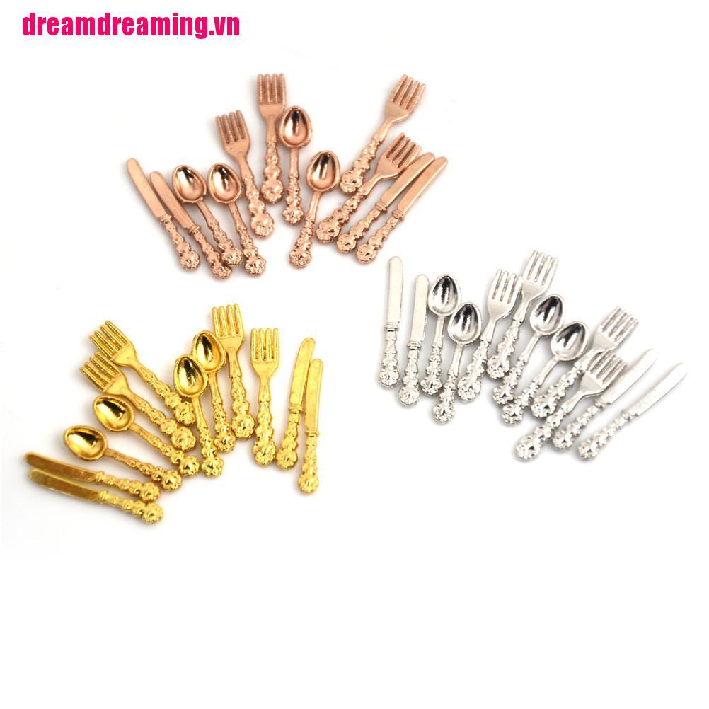 Bộ 12 Món Đồ Chơi Nhà Bếp Cho Búp Bê Tỉ Lệ 1: 12