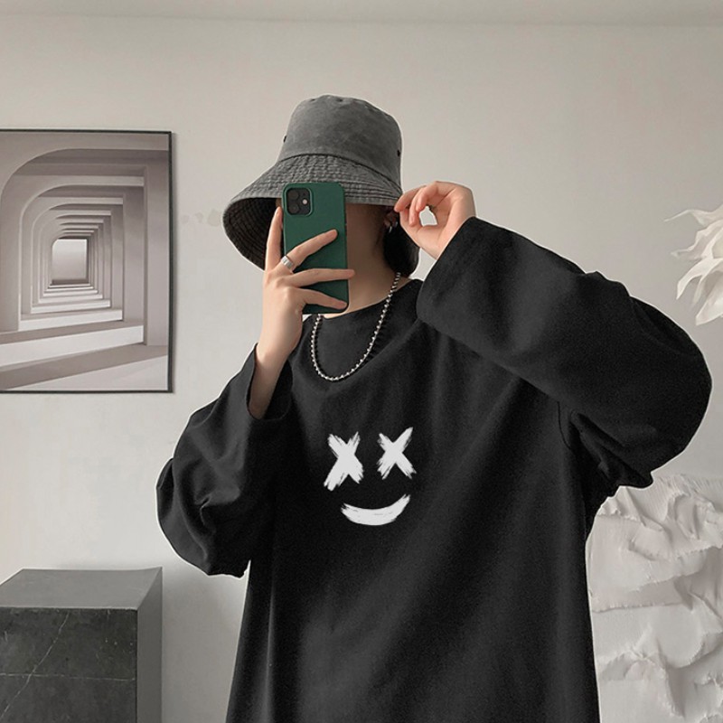 Áo Sweater Tay Dài Dáng Rộng Kiểu Hàn Quốc Thiết Kế Trẻ Trung Cho Nam