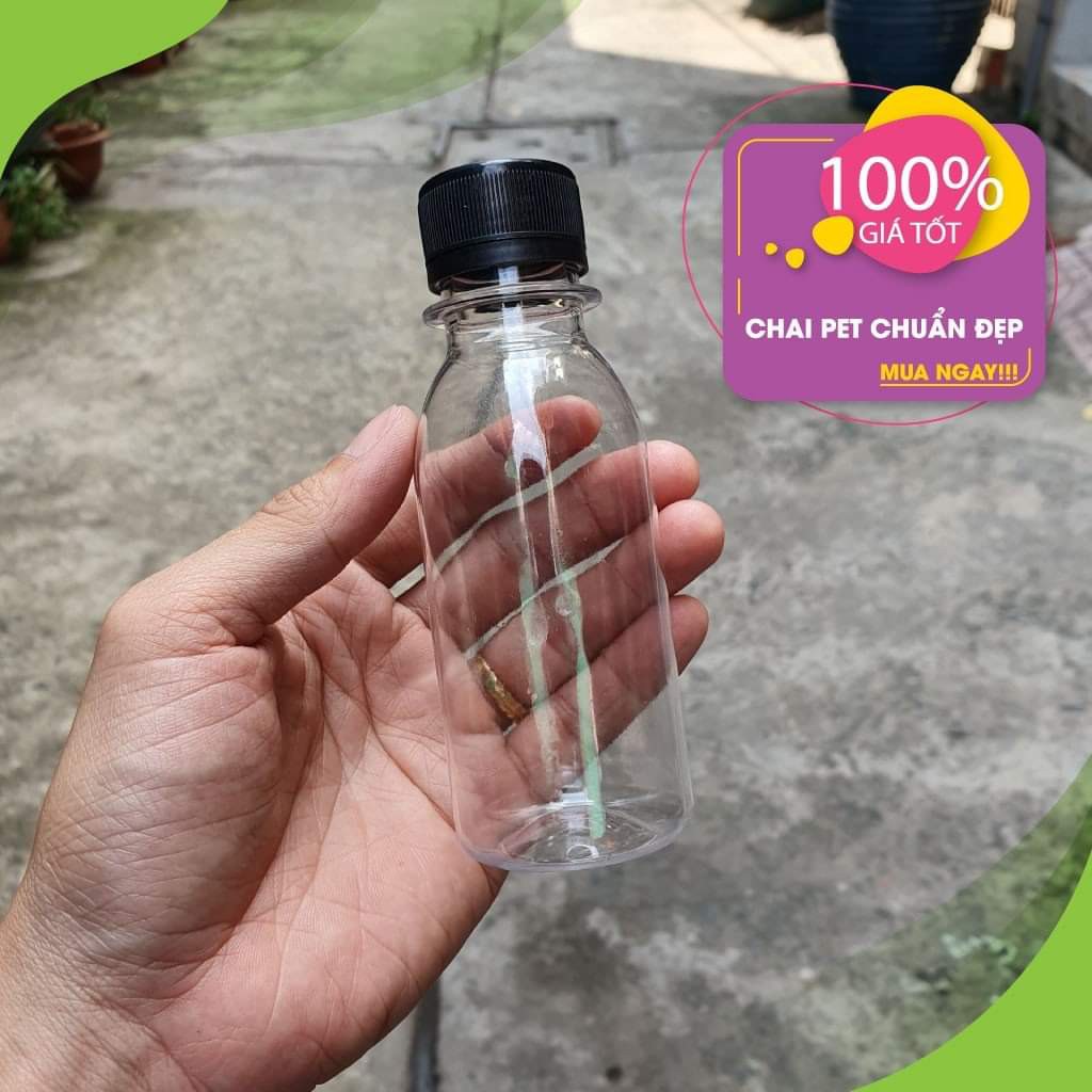 100 Chai nhựa pet 100ml nhỏ gọn - chai đựng sữa rửa mặt, dầu gội, sữa tắm mini