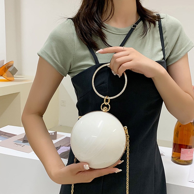 Túi xách đeo vai IELGY dạng tròn độc đáo thời trang cá tính dành cho nữ