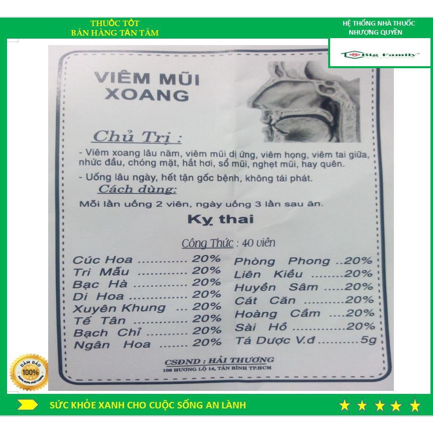 Thảo Mộc VIÊM MŨI XOANG_hỗ trợ cho người bị đa xoang
