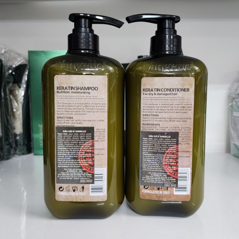 DẦU GỘI XẢ D'ANGELLO KERATIN 500ml - 800ML