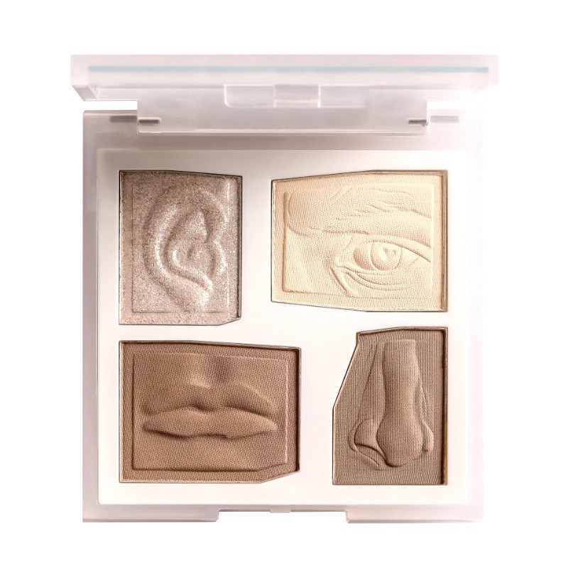 [Hàng mới về] Bảng phấn trang điểm Minshzee 4 màu 3 trong 1 dùng tạo khối tự nhiên | BigBuy360 - bigbuy360.vn