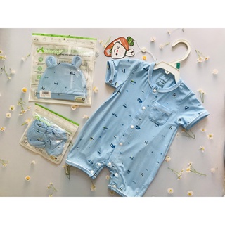 [COMBO SƠ SINH] Set đồ sơ sinh cho bé Uala Rogo - Bộ body cộc/ bao tay/ Bao chân/ Mũ chóp Size 0-3m