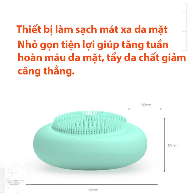 (Quà tặng) Máy rửa mặt massage silicone Demacare DM3101 ( xanh)