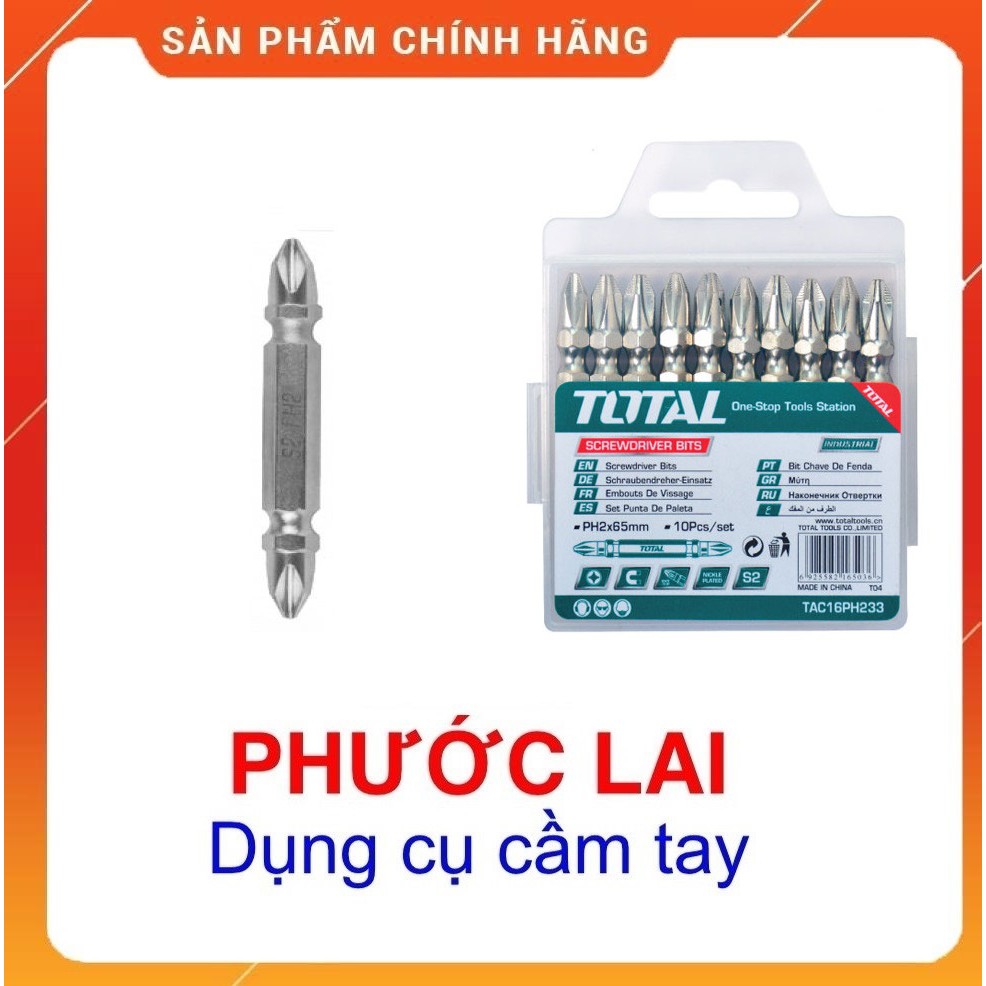 Mũi vít PH2x65mm Total TAC16PH233 (lẻ 1 mũi)