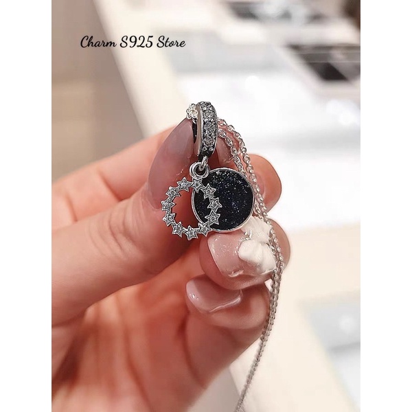 charm pan treo bầu trời sao bạc s925 cao cấp