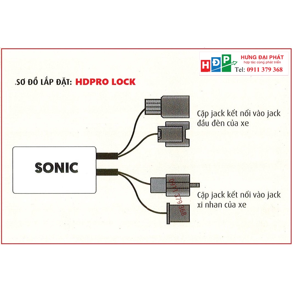 [CHÍNH HÃNG] Bộ mạch tắt đèn xe Sonic 150 2022 2023 2024 -  BH 2 năm - Thương hiệu HĐP