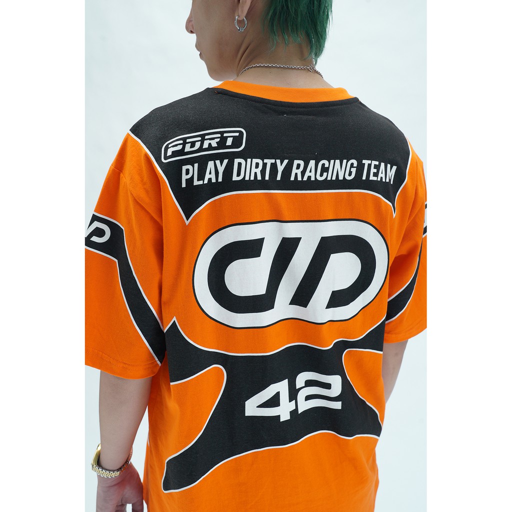 Áo Thun Tay ngắn Chất liệu cotton Kiểu dáng unisex Racing- PLAY DIRTY STREETWEAR