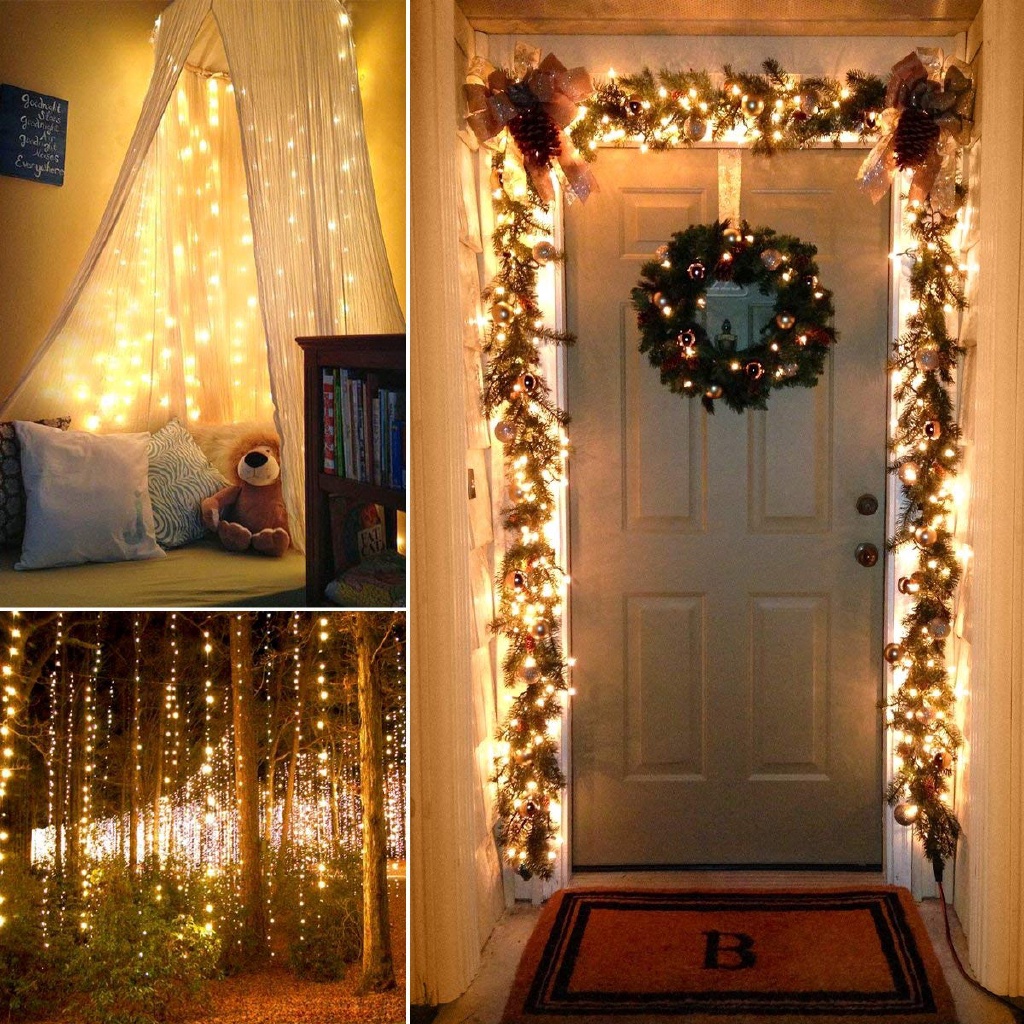 Dây Đèn Led 200 Bóng 22M 8 Chế Độ Sử Dụng Năng Lượng Mặt Trời