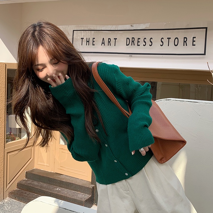 Áo khoác cardigan len nữ mỏng cổ tròn ulzzang Hàn Quốc -  AL07