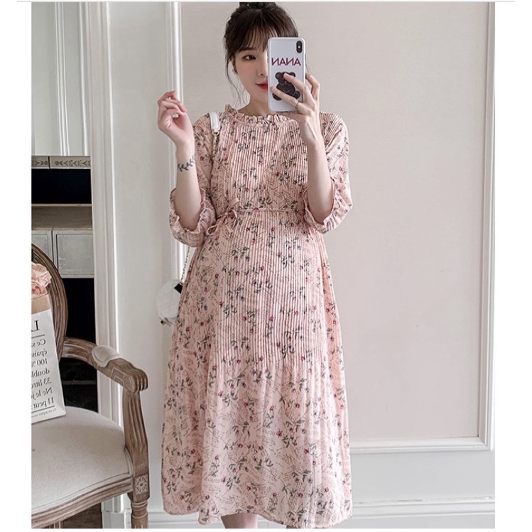 ĐẦM BẦU DẬP LI HOA NHÍ MÀU XINH, cam kết y hình, không giống hình hoàn tiền 100%