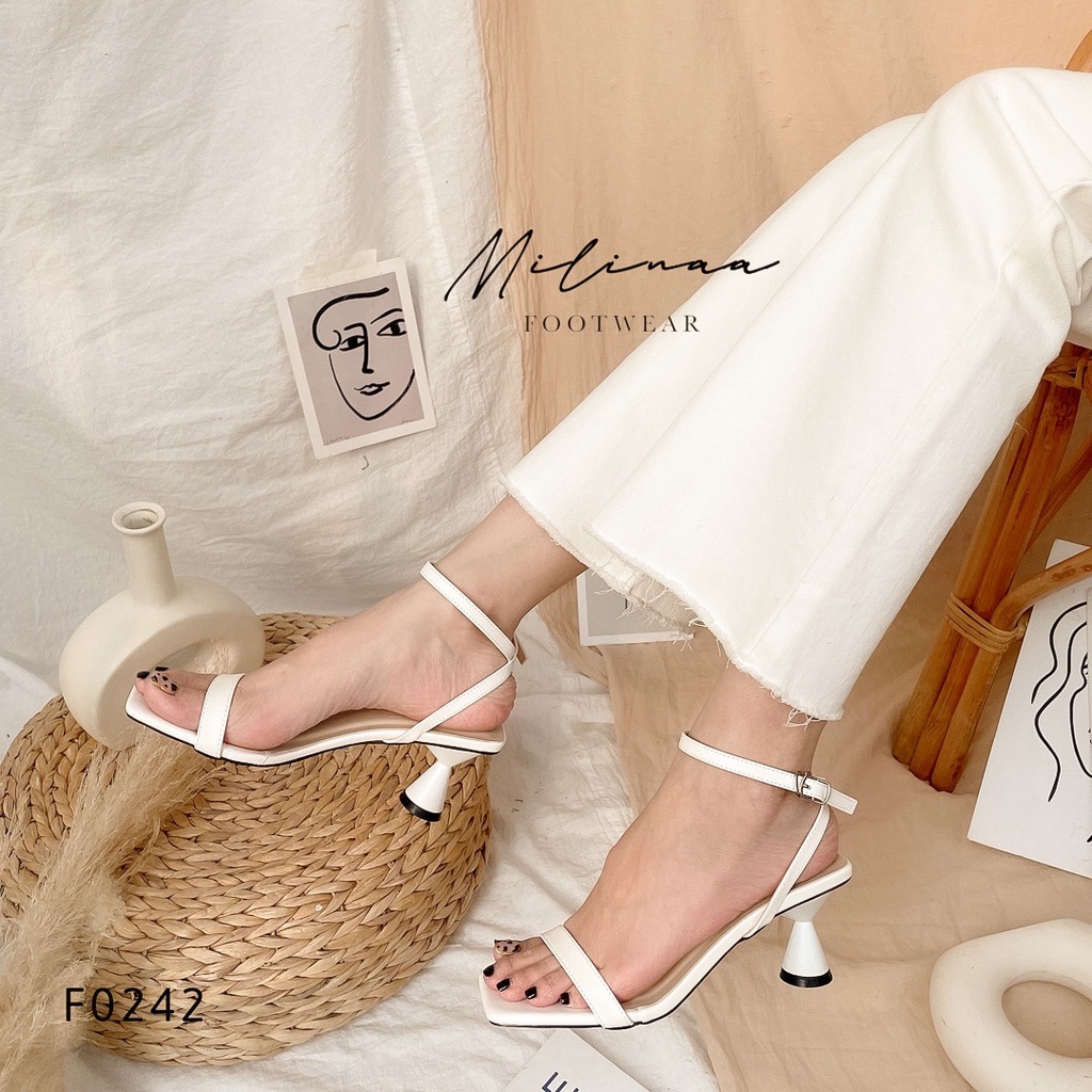 GIÀY CAO GÓT NỮ GÓT CHÓP 6P QUAI MÃNH HẬU HỞ GÓT F0242