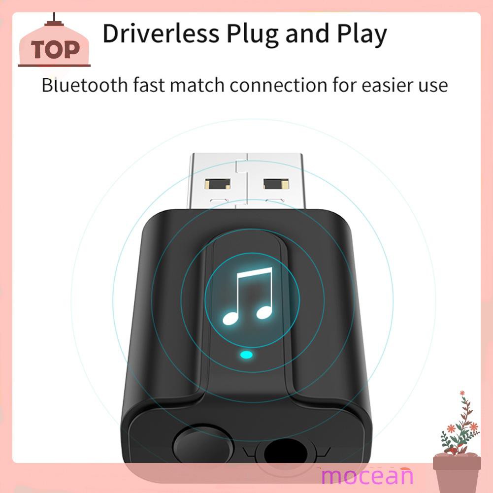 Mocean T10 2 in 1 USB Bluetooth 5.0 Adapter Audio Wireless Receiver Transmitter