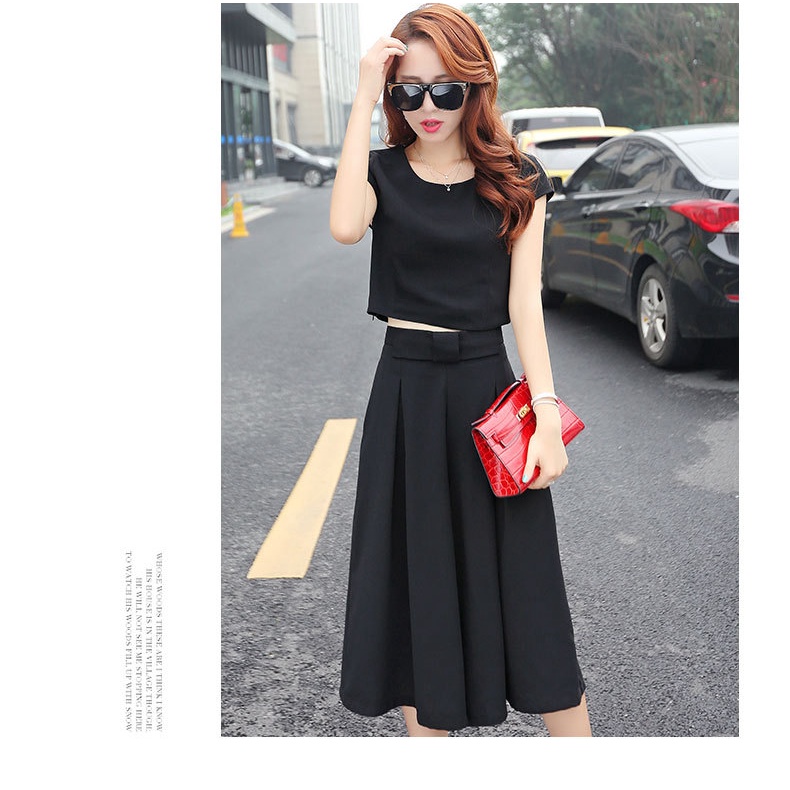 Set Áo Thun Ngắn Tay Plus Size + Quần Ống Rộng Thời Trang Mùa Hè 200 Dành Cho Nữ