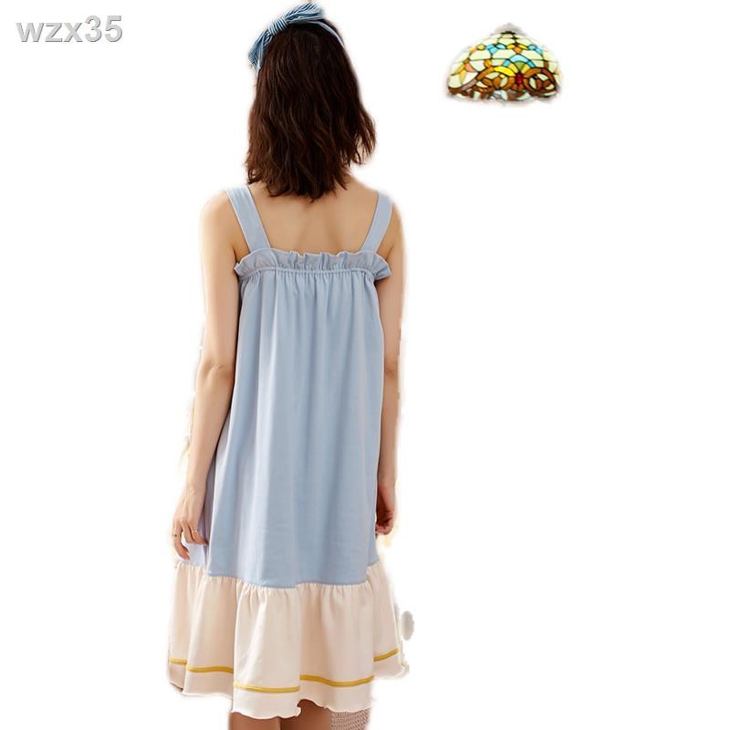 Lady nightdress mùa hè cotton rộng rãi size lớn pyjama nữ sinh MM quần áo mặc nhà phong cách công chúa dễ thương