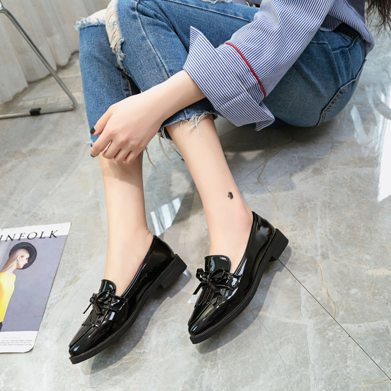 NEW KOREAN STYLE Giày Búp Bê Nữ Đính Nơ Thời Trang Hàn Quốc Xinh Xắn