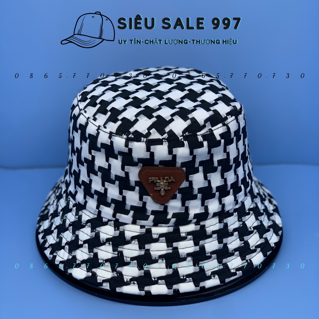 MŨ BUCKET ZICZAC BỜ RA ĐÀ CHẤT LƯỚI CƯỚC LOGO TAM GIÁC HOT TREND