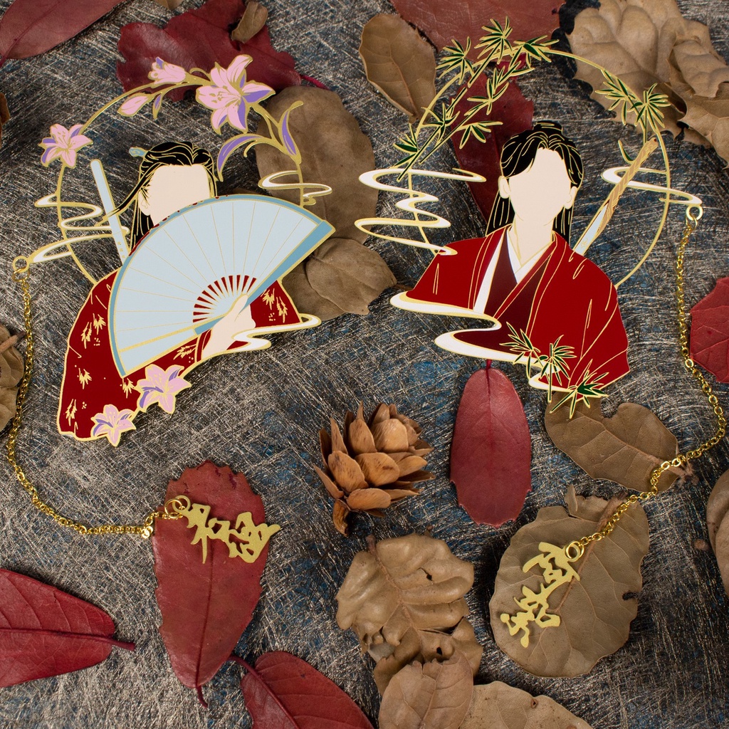 BOOKMARK KIM LOẠI HÌNH SƠN HÀ LỆNH - BOOKMARK KIM LOẠI HÌNH ÔN KHÁCH HÀNH, CHU TỬ THƯ