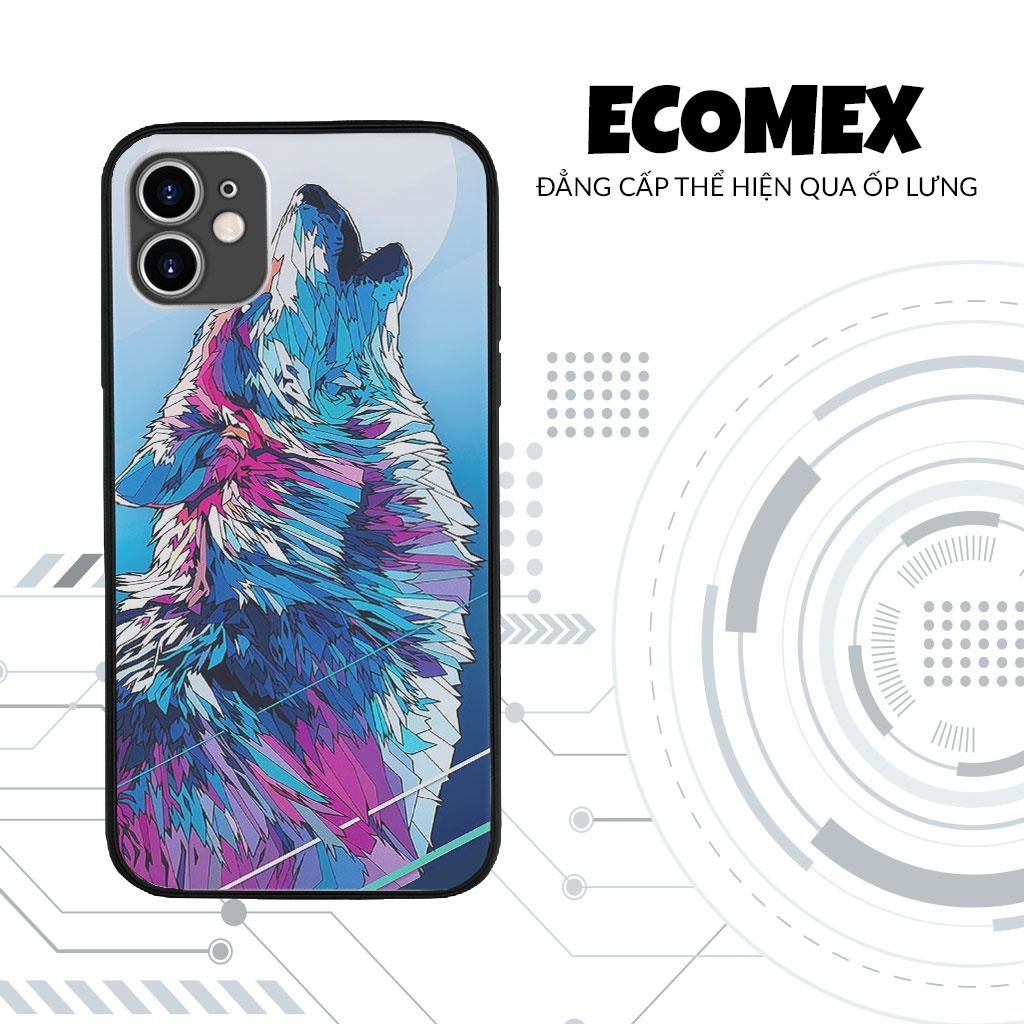 Ốp iphone hình Sói độc đáo ECOMEX dòng iphone 5 6 7 8 Plus 11 12 Pro Max X Xr MYS20220147
