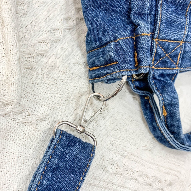 Túi xách vải jean đeo chéo dây đeo điều chỉnh được cho nữ