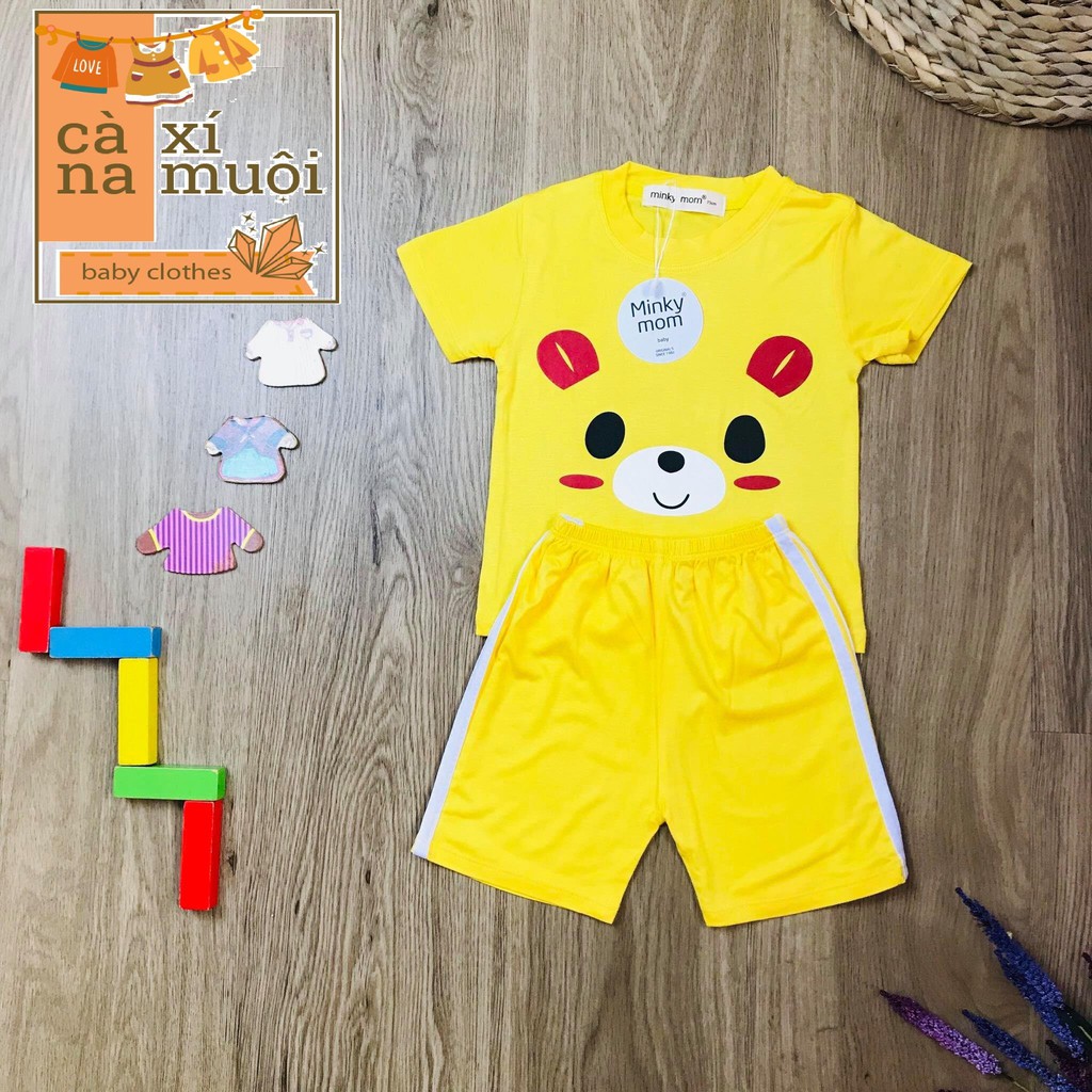 Bộ Minky Mom Cộc Tay FREE SHIP  Hàng Chuẩn Thun Lạnh Hoạ Tiết Cao Cấp Cộc Tay Dể Thương Cho Bé Gái Bé Trai, Đủ Màu