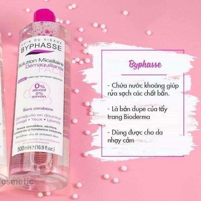 TẨY TRANG / BYPHASSE / Tẩy trang Byphasse Solution Micerallaire Face 500ml