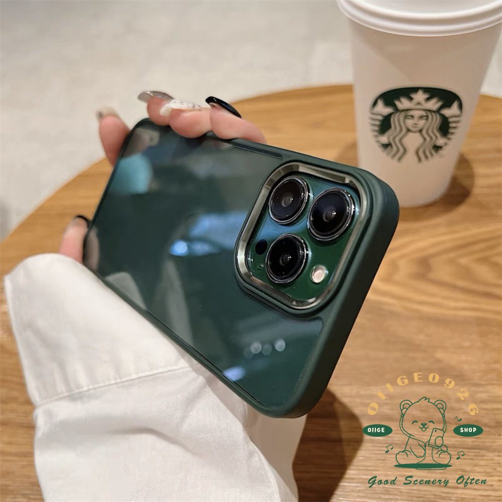 Ốp Điện Thoại Trong Suốt Màu Tím Cho Iphone 14 / 13 / 12 / 11 Pro Max 14 Plus