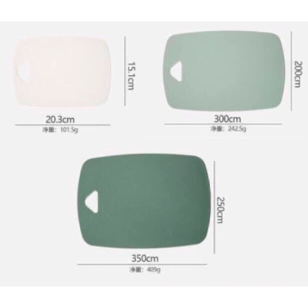 Combo set 3 Thớt Nhựa Kháng Khuẩn Nhiều màu, Hàng Loại 1, Đẹp Chất Lượng Cao