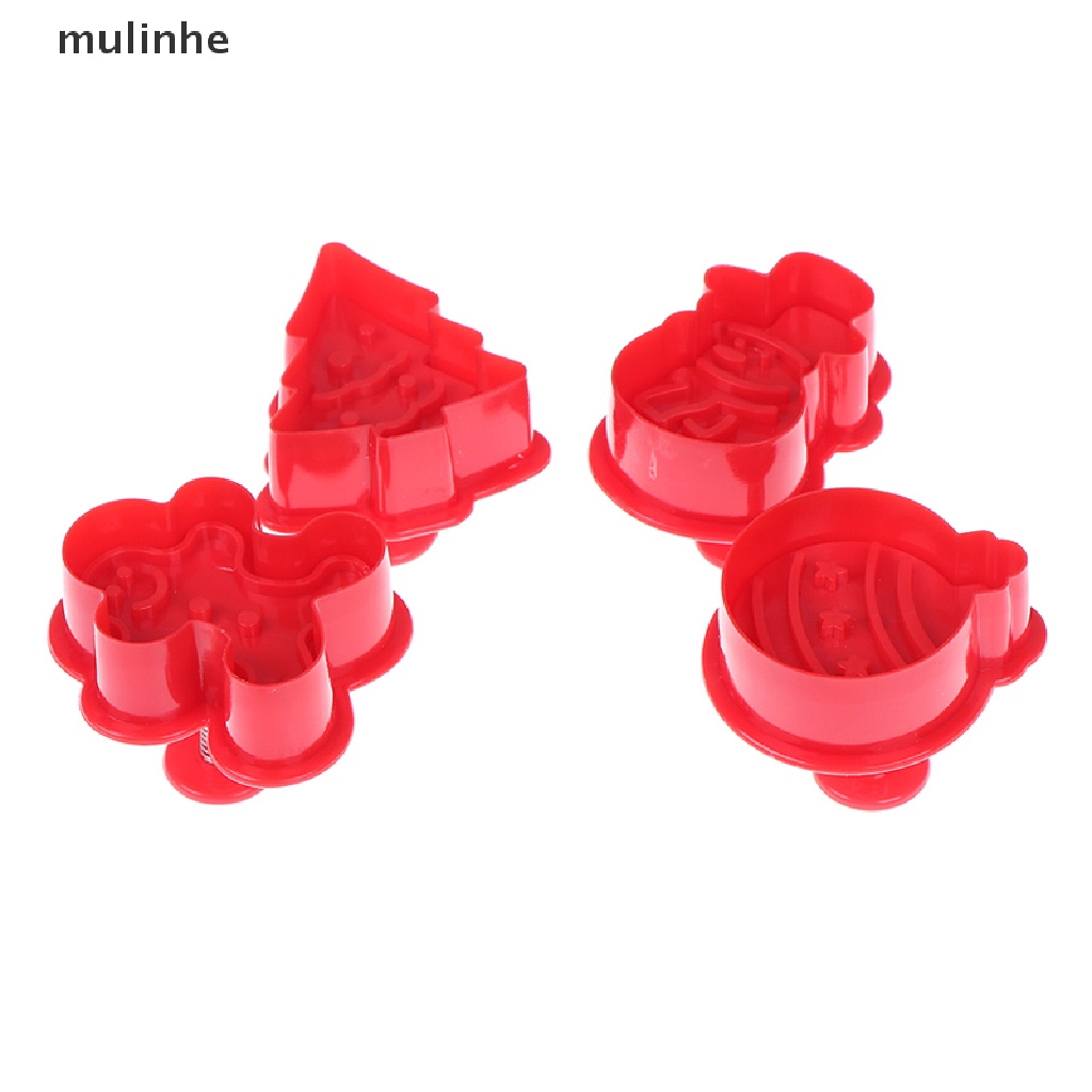 Mulinhe set 4 Khuôn Cắt Bánh Quy Hình Giáng Sinh 3d diy vn
