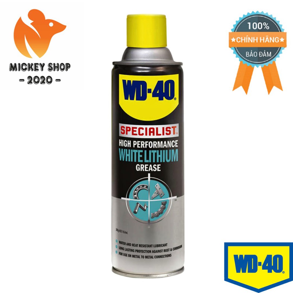 [ CHUYÊN DỤNG ] Dầu nhờn bôi trơn tác dụng cao WD-40 white lithium 360ml - CHÍNH HẢNG