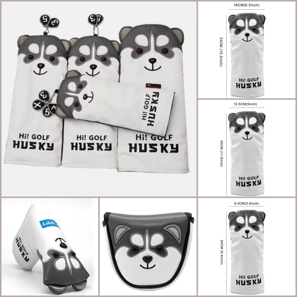 Huskies Golf Wood cover 135UT Golf driver cover Golf hybrid cover Golf putter cover Golf club cover