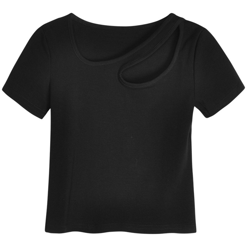 Áo Croptop Tay Ngắn Thiết Kế Độc Đáo Thời Trang Quyến Rũ Cho Nữ