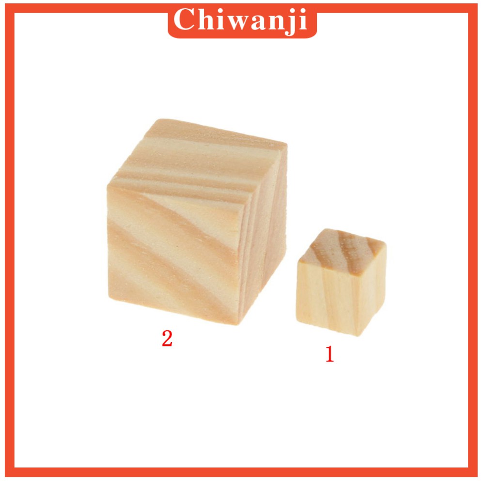 Bộ 50 Miếng Gỗ Vuông Làm Đồ Thủ Công Kích Thước 10x10mm