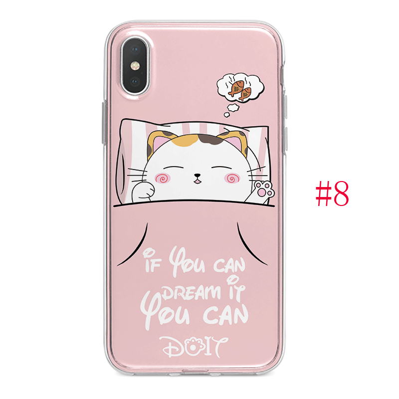 Ốp lưng Huawei Y6 II Y6 2017 Prime 2018 Y6 Pro 2019 vỏ điện thoại Silicone mềm Case Mèo hoạt hình