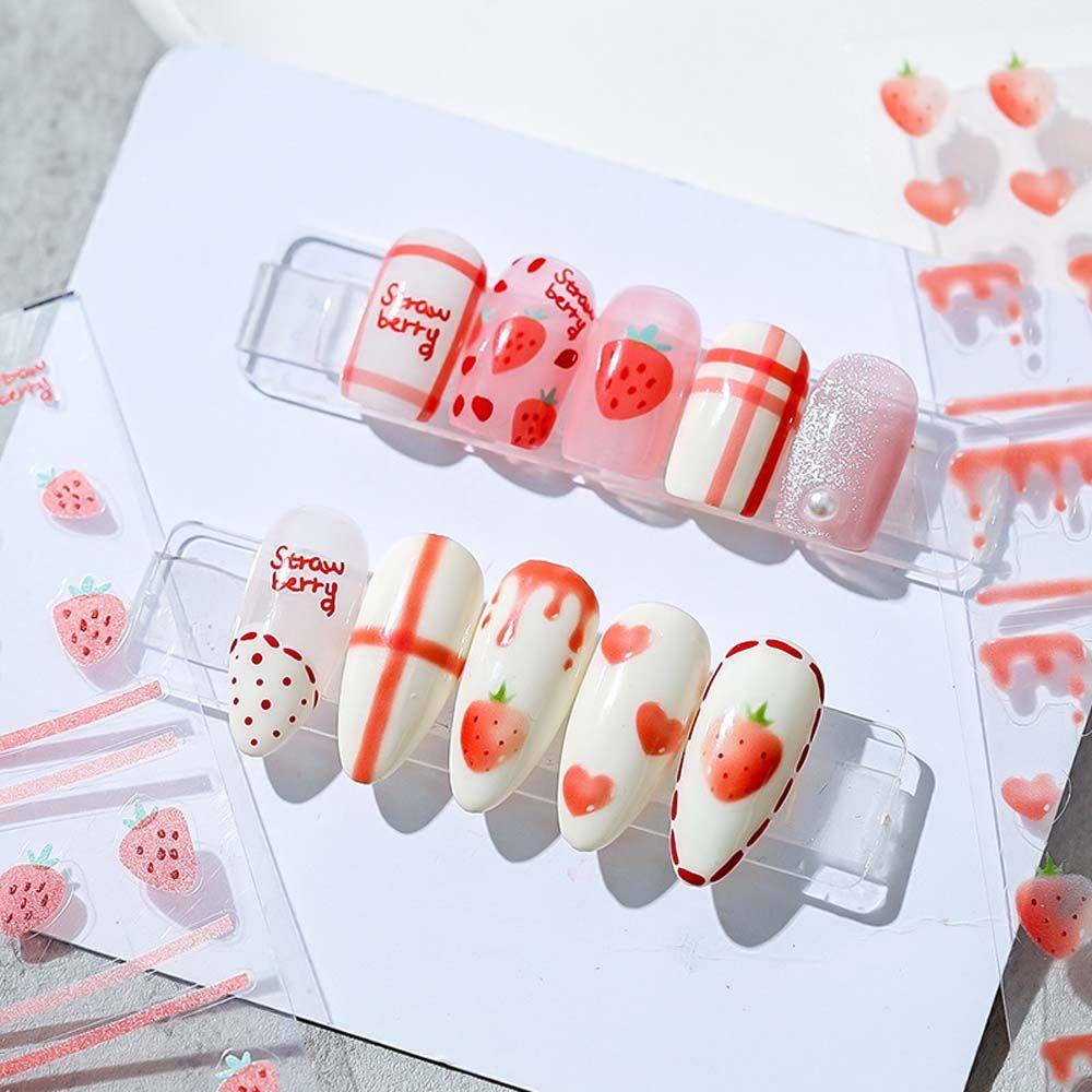 LILYES Miếng Dán Trang Trí Móng Tay Hình Bãi Biển Mùa Hè 3D
