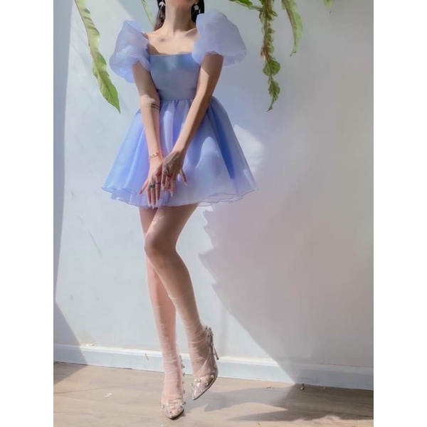 Đầm ngắn chất tơ lụa xòe kiểu công chúa FreeSize feedback - Bảo An Shop hot 2023
